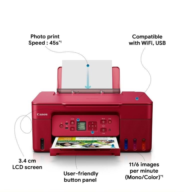 Canon Pixma  G3770 Wireless MegaTank Printer with Low-Cost Printing